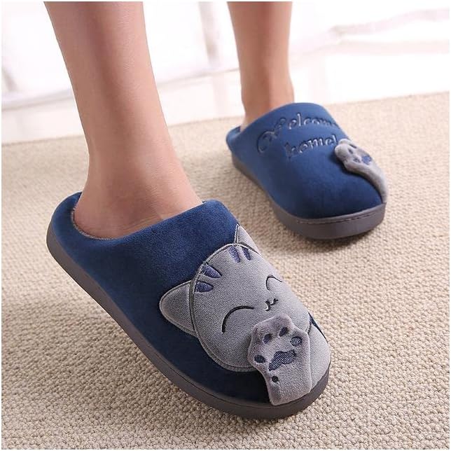 Weiche Winter Pantoffeln für Zuhause: Bequeme, warme Katzenhausschuhe, perfekt für kalte Tage.