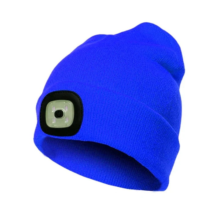Warme Unisex LED-Wintermütze, ideal für kalte Tage und verbesserte Sichtbarkeit bei Outdoor-Aktivitäten.
