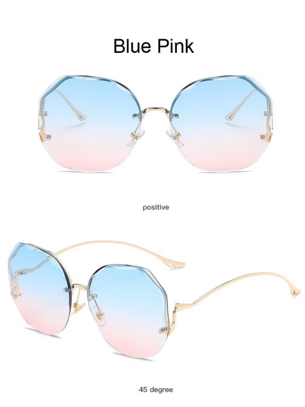 Unisex Brille mit stilvollem Farbverlauf, Luxus-Qualität und UV-Schutz.