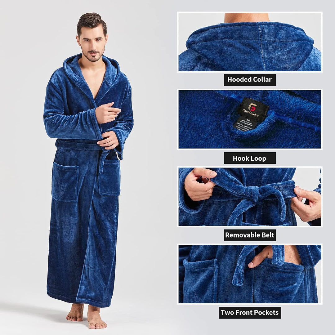 Komfortabler Herren Morgenmantel, ideal für kalte Wintertage und Loungewear.