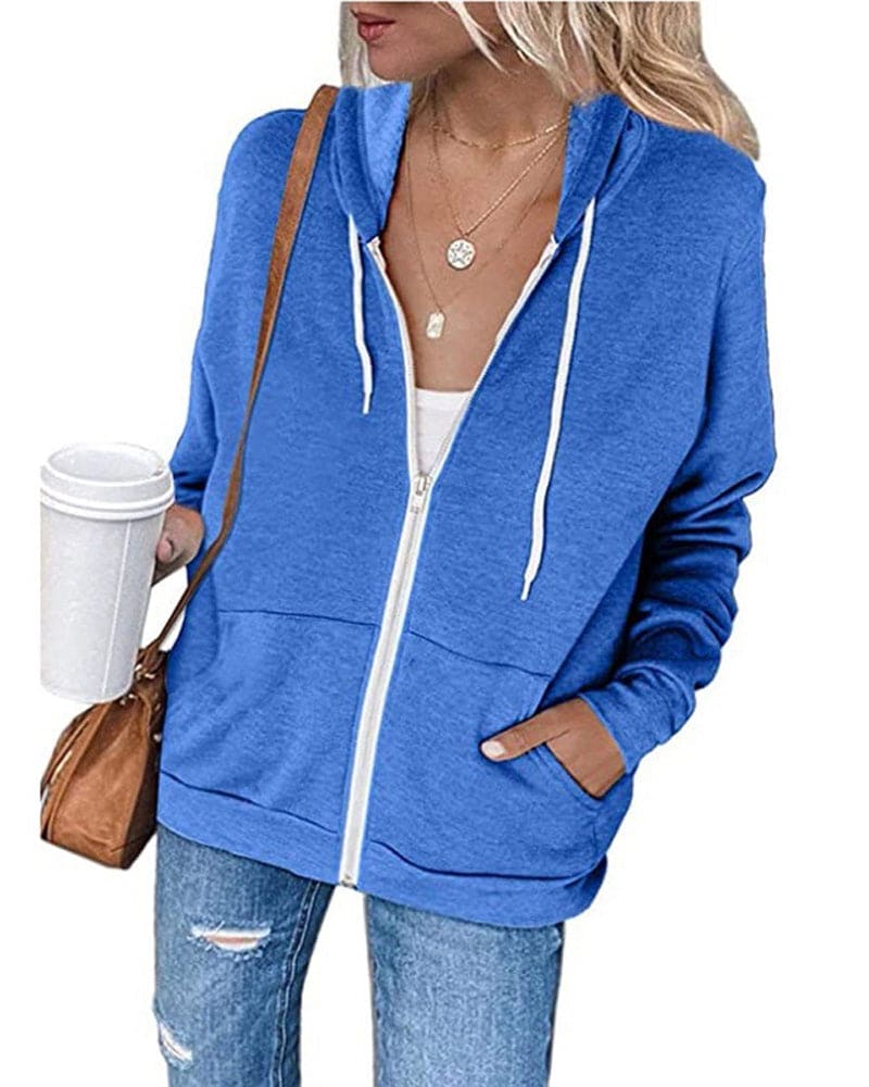 Casual Kapuzenjacke für Damen, mit bequemer Passform, vielseitig kombinierbar.