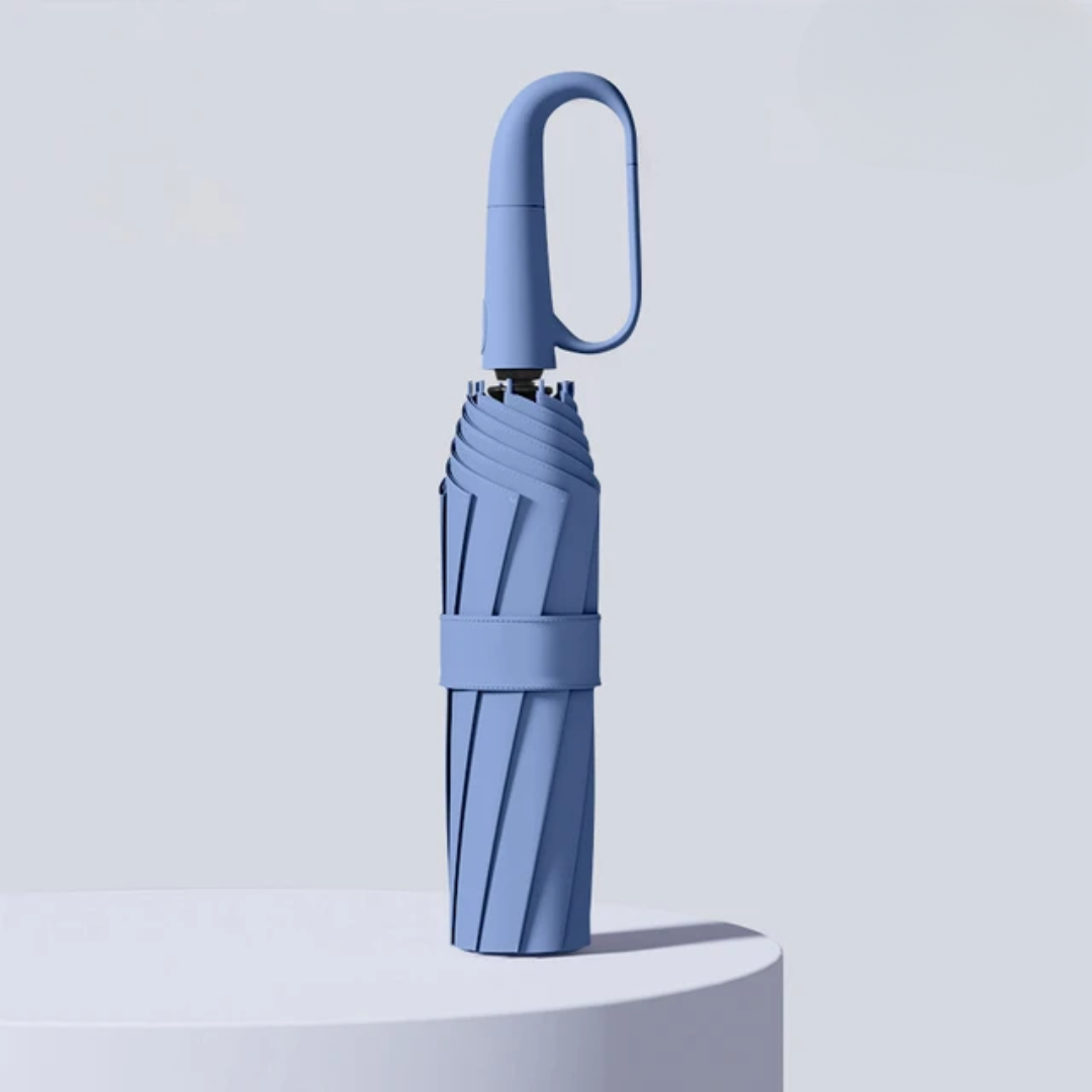Unisex Automatikschirm, wind- & regenfest, ideal für dunkle Tage dank reflektierendem Sicherheitsrand.