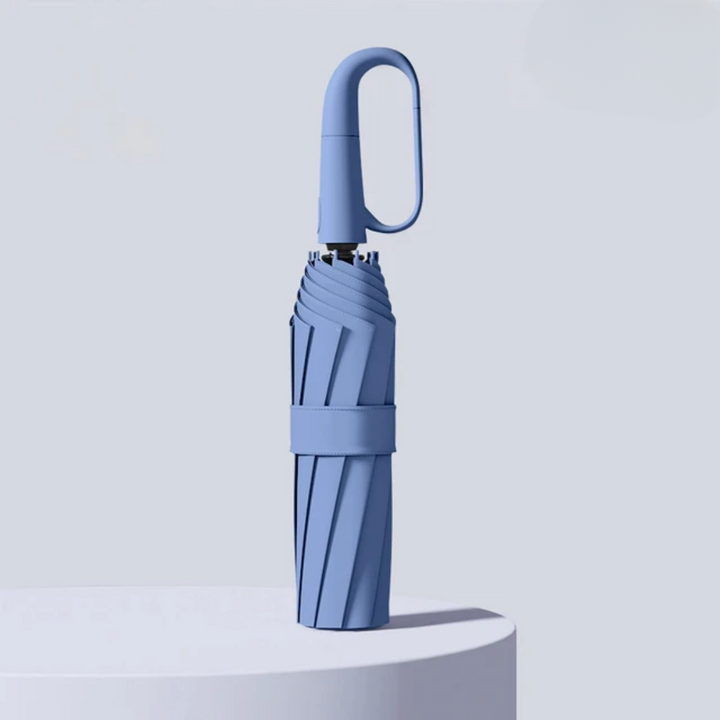 Unisex Automatikschirm, wind- & regenfest, ideal für dunkle Tage dank reflektierendem Sicherheitsrand.