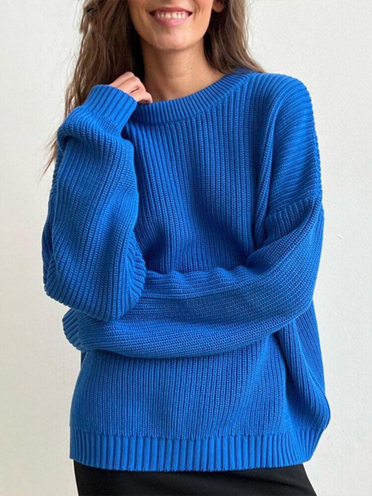 Gemütlicher Damen Strickpullover für Herbst & Winter. Weiches, modisches Langarm-Oberteil für Freizeit.