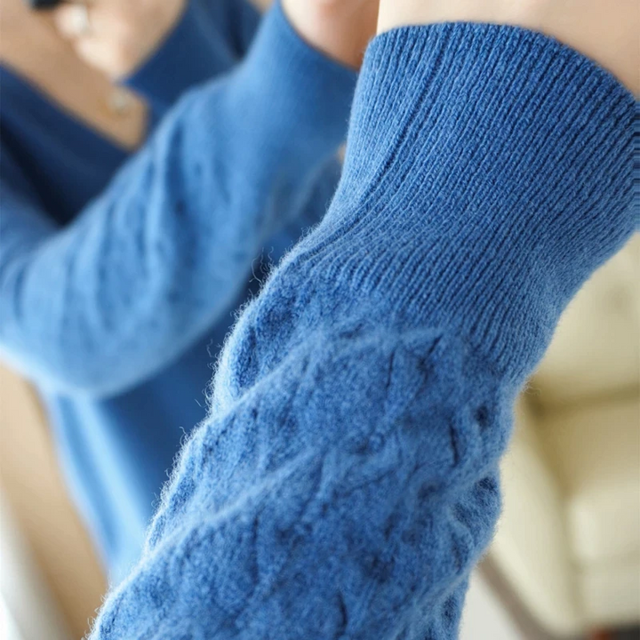 Trendiger Damen Strickpullover, wärmend und stilvoll, ideal als eleganter Alltagspullover.