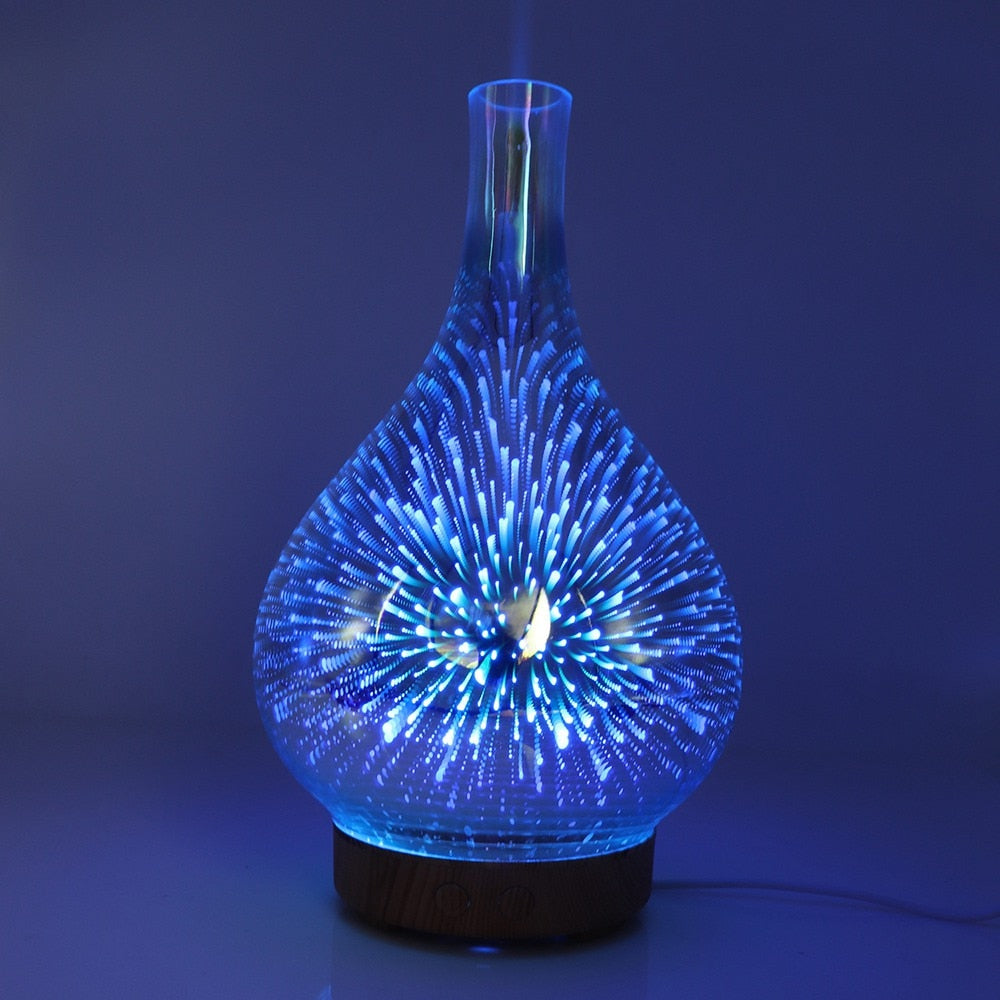 Beruhigender Aromadiffuser mit LED-Licht für Entspannung zu Hause; ideal für Ätherische Öle & Ambiente.