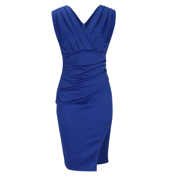 Schlichtes figurbetontes Damen Cocktailkleid. Perfektes Abendkleid für sommerliche Feste und Events.