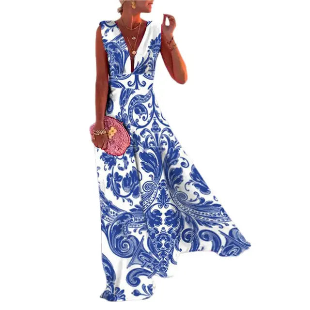 Modernes Damen Sommerkleid ärmellos, bequem & elegant, ein Must-have für stilvolle Frauenmode im Sommer.