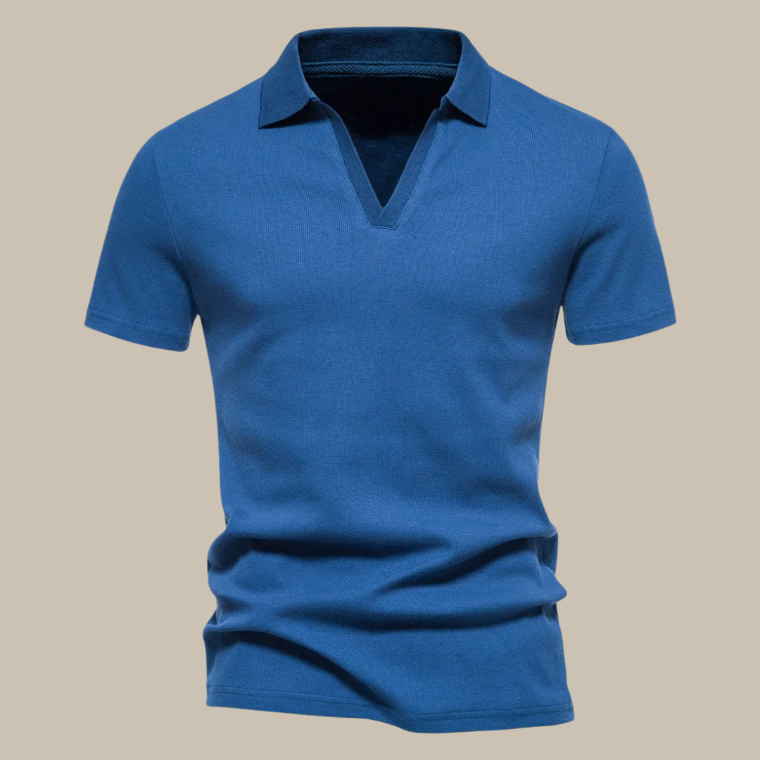 Elegantes Herren Kurzarm Polohemd, perfekt für Frühling & Sommer. Ideal für stilvolle Freizeit- und Business Casual Looks.