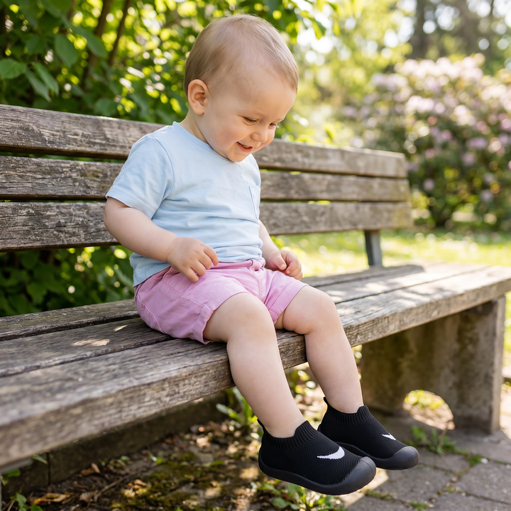 Flexible Sohle der Baby-Sommerschuhe ermöglicht natürliche Bewegungsfreiheit bei den ersten Schritten.
