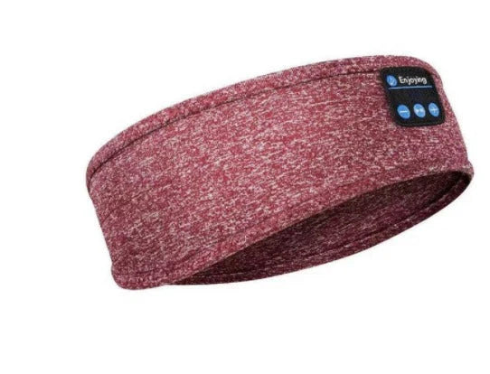Schwarze Bluetooth Schlafmaske für Erwachsene. Bietet absolute Dunkelheit und entspannende Musik für besseren Schlaf.