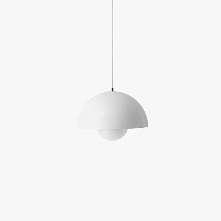 Blumen-Pendelleuchte im nordischen Stil, elegante Deckenlampe, farbiges Metall & Glas, skandinavisch.