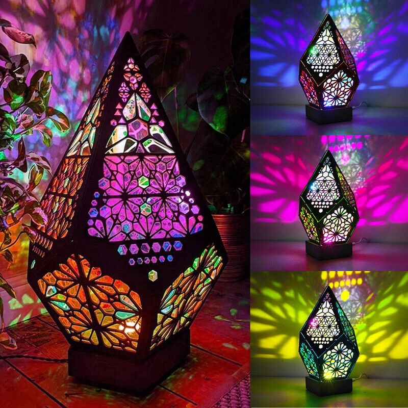 Bohemian Polarstern Projektionslampe mit einzigartigem Sternenmuster, ideal für stimmungsvolle Dekoration und entspanntes Ambiente.