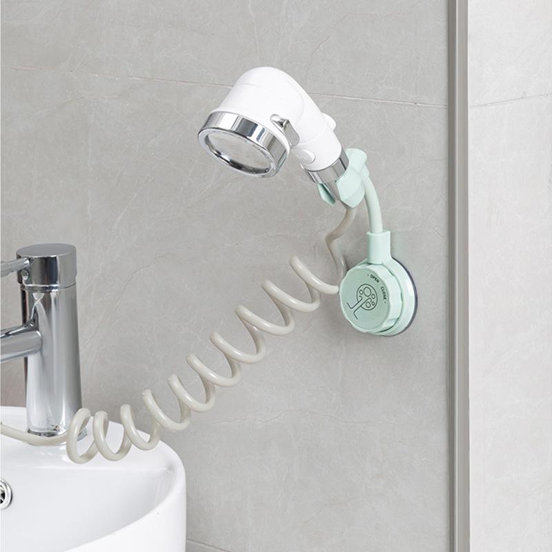 Einstellbare bohrlose Duschkopfhalterung aus ABS für jede Duschbrause, wasserdicht & flexibel.