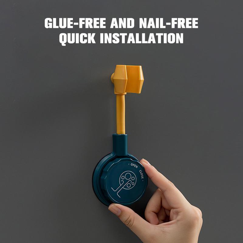 Robuster ABS Duschhalter ohne Bohren, ideal für die Dusche, schnell und einfach an der Wand montiert.