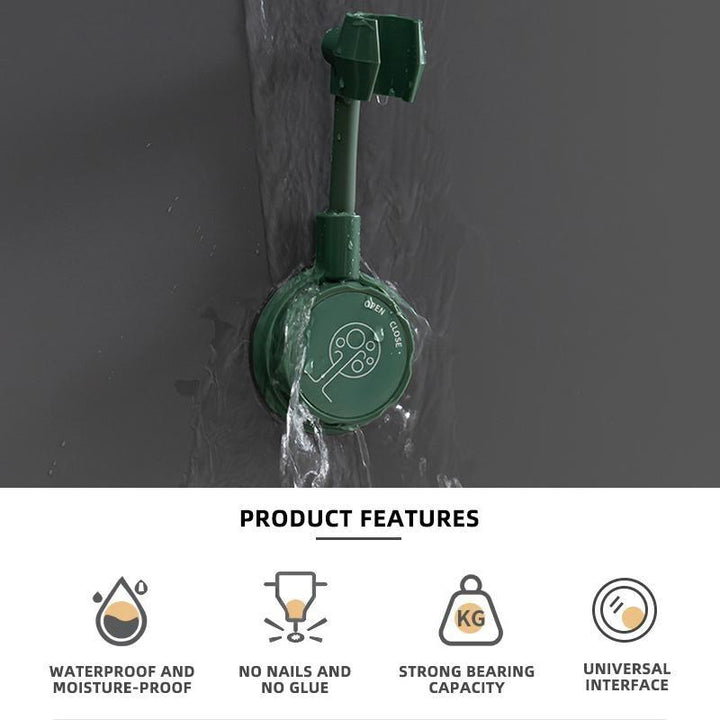 Flexibler Duschbrause Halter bohrlos, verstellbar und wasserdicht, passend für jedes Badezimmer.