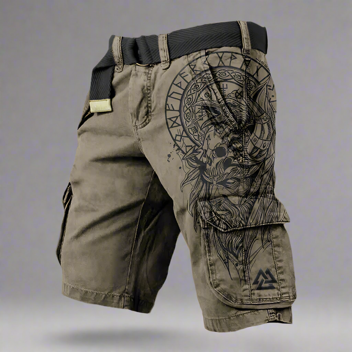 Braune, atmungsaktive Herren Outdoor-Shorts für Wanderungen und Freizeit, schnelltrocknend und bequem.
