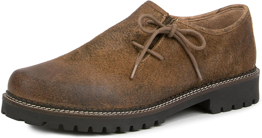 Braune Herren Haferlschuhe aus Leder für Oktoberfest & Trachtenfest 2025. Zeitlos & traditionell.