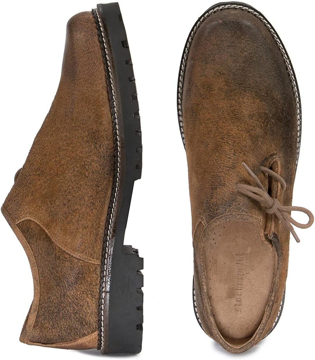Klassische Vintage Haferlschuhe in Braun für Herren. Ideal für Oktoberfest, Trachten & Festzelt.