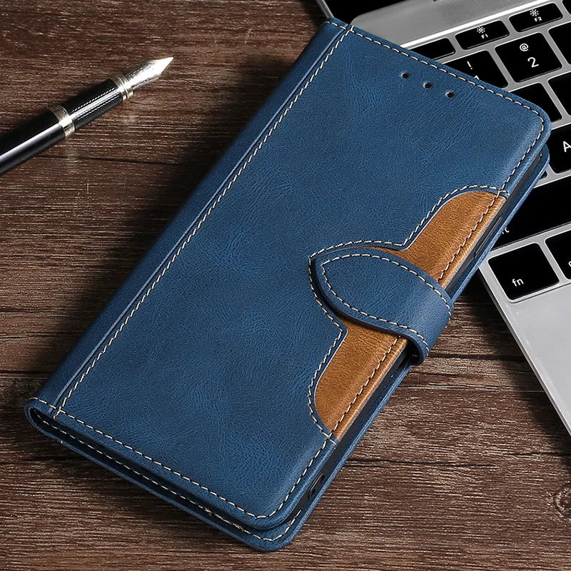 Langlebige magnetische iPhone Leder Brieftaschenhülle mit praktischen Kartenfächern und stilvollem Design.