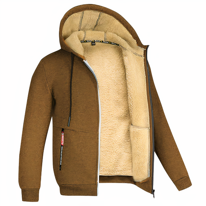 Herren Winterjacke, Fleece gefüttert & wetterfest. Robuste Outdoorjacke, warm & bequem für den Winter.
