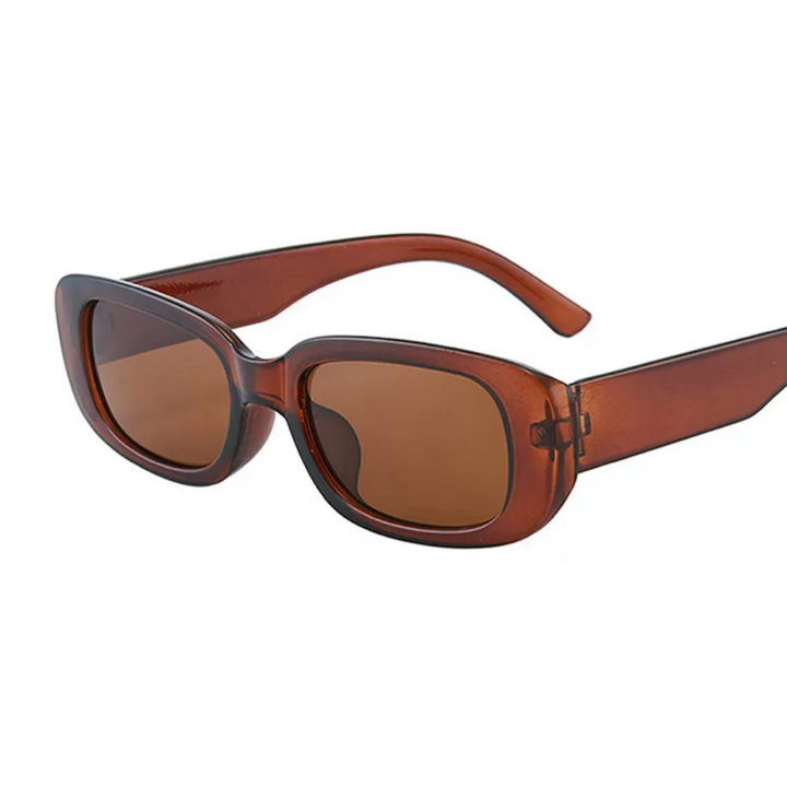 Modeaccessoire: Rechteckige Retro Sonnenbrille; Unisex, stilvoll, UV400 Schutz.