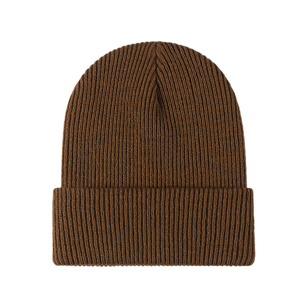 Unisex Winter Strickmütze Beanie in Grau, kuschelig warm und weich. Perfekte Kopfbedeckung für kalte Tage.