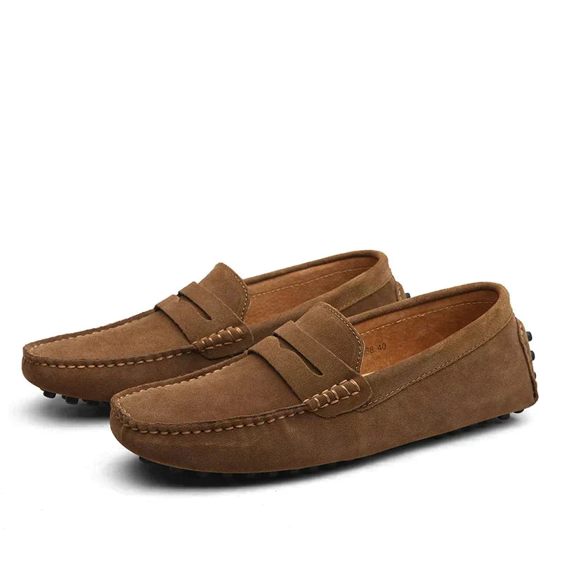 Navyblaue Loafers Herren, vielseitige Freizeitschuhe. Bequeme Businessschuhe Frühling.