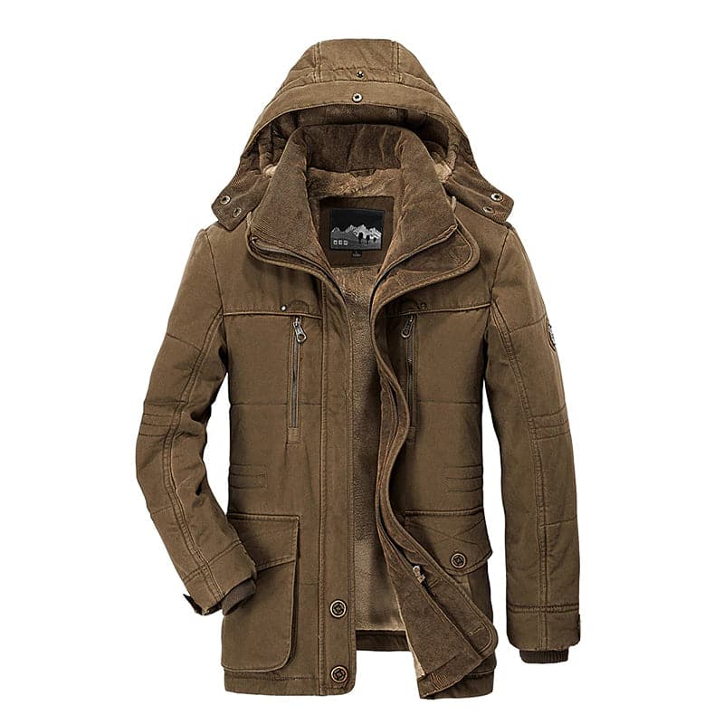 Stilvolle Herren Winterjacke Parka mit vielen praktischen Taschen für Herrenbekleidung und Outdoor.