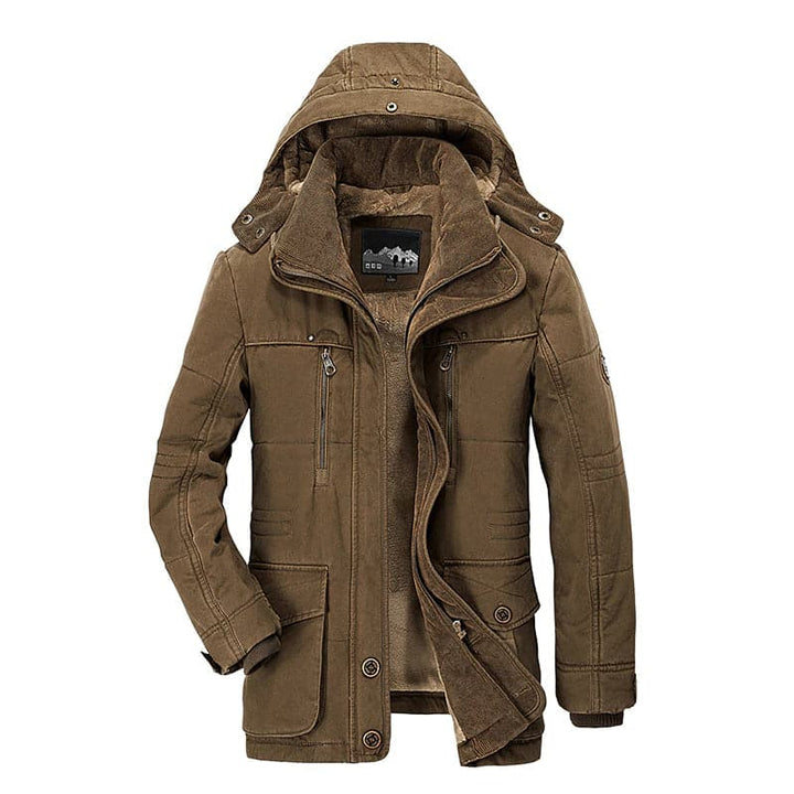 Stilvolle Herren Winterjacke Parka mit vielen praktischen Taschen für Herrenbekleidung und Outdoor.