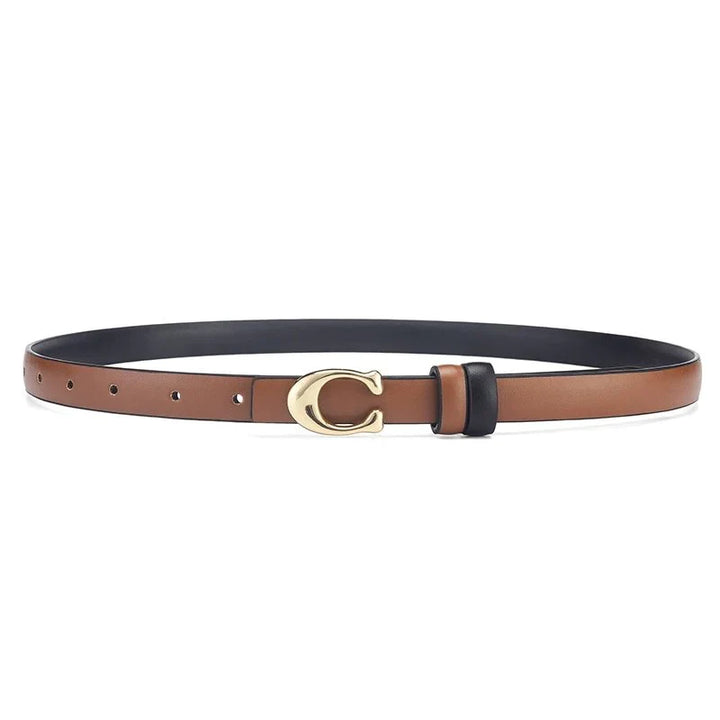 Doppelseitiger Unisex Gürtel mit modischer C-Schnalle. Dünnes Design, elegant und vielseitig für jedes Outfit.