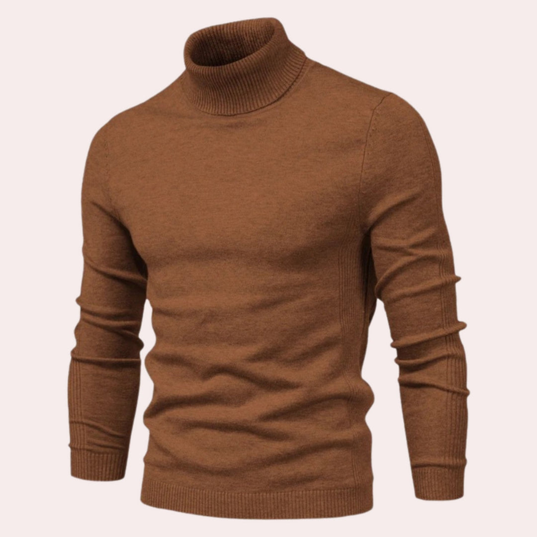 Komfortabler Herren Rollkragenpullover, perfekt für kalte Wintertage. Warme Herrenmode mit stilvollem Design.