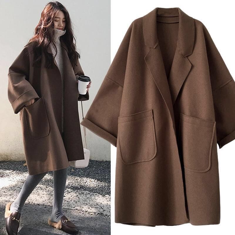Unisex Oversized Trenchcoat, zeitlos elegant, ideal für Herbst & Frühling.