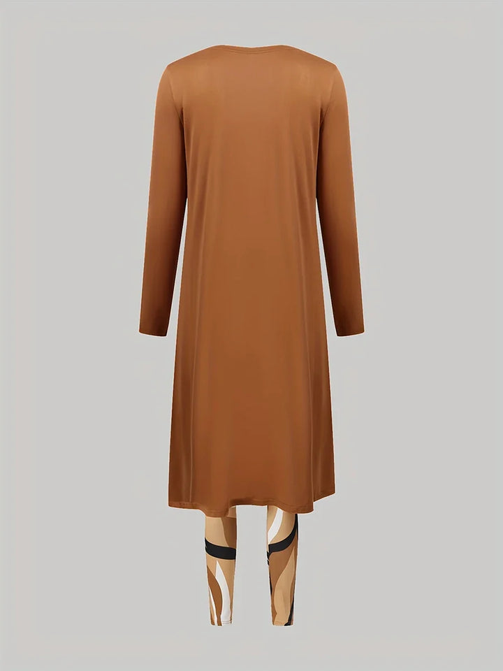 Weiches Plus Size Damen Herbstmode Set, 3-teilig, warm & bequem für kalte Tage.
