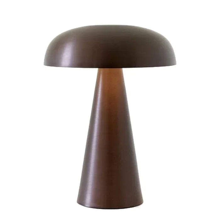 Wiederaufladbare Gold-Bronze LED Tischleuchte, kabellos, für eine gemütliche Atmosphäre.