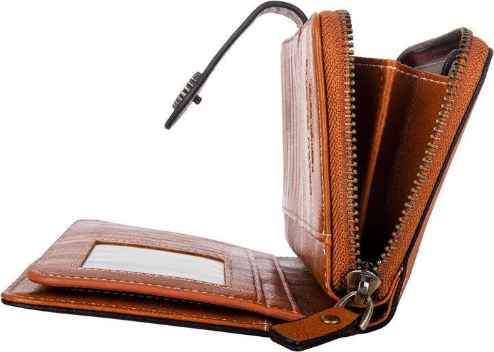 Feminine Handgelenk Tasche mit RFID-Schutz, ideal als Geschenkidee.