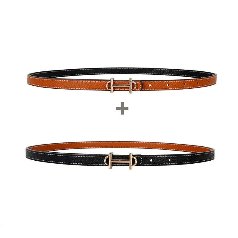 Unisex Wendegürtel mit H-Schnalle in elegantem Design; vielseitiges Mode-Accessoire für Damen & Herren.