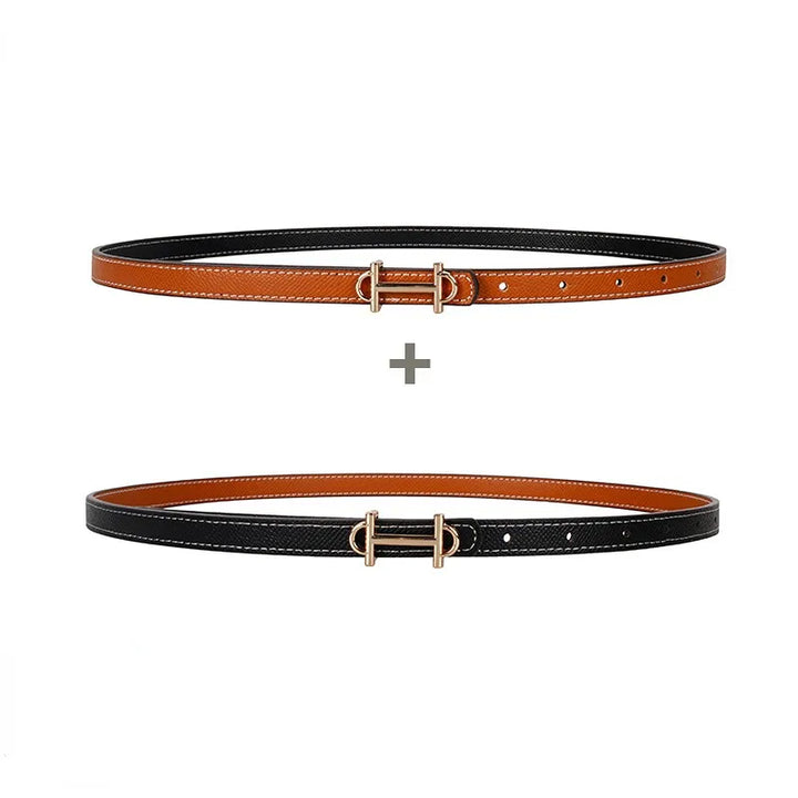 Unisex Wendegürtel mit H-Schnalle in elegantem Design; vielseitiges Mode-Accessoire für Damen & Herren.