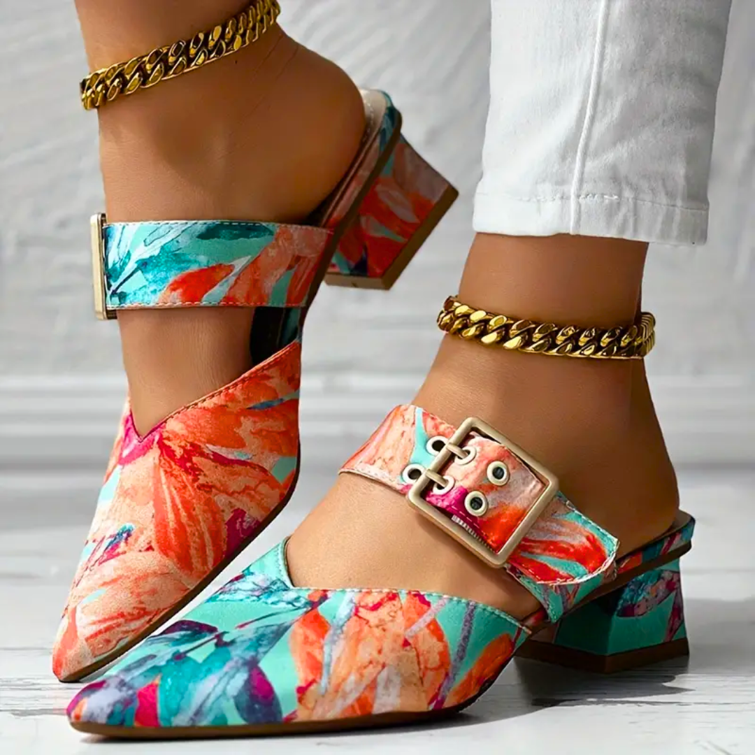 Modische, bunte Damen Pumps mit stabilem Absatz. Statement-Schuhe, die Eleganz und Komfort vereinen. Vielseitig.