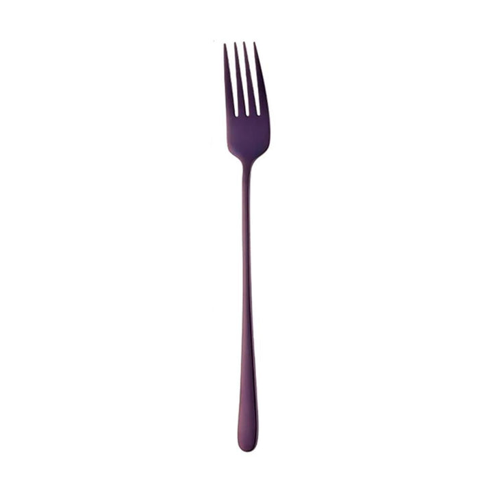 Einzelne bunte Essgabel aus Edelstahl, ein vielseitiges Besteck, ideal als Geschenk oder für sich selbst.