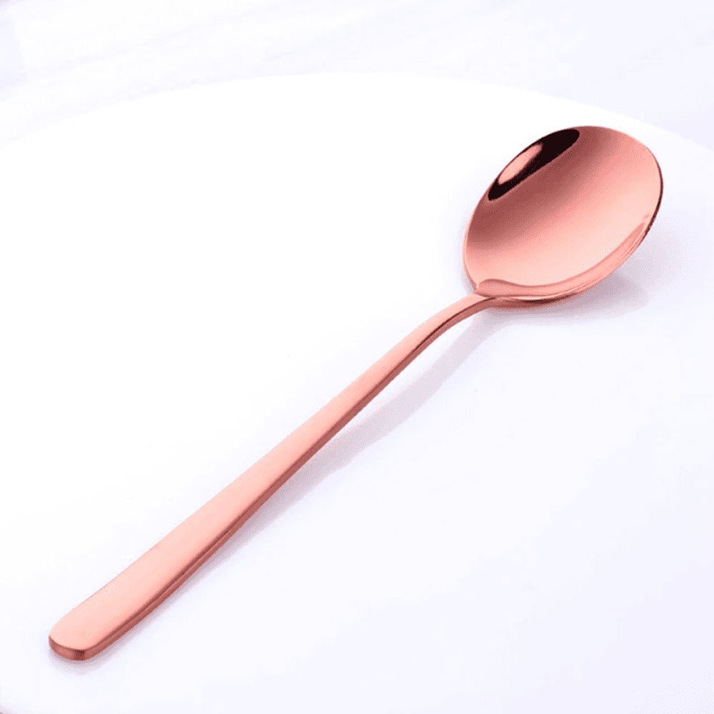 Ergonomische langstielige Löffel in bunten Farben. Perfekt zum Umrühren von Getränken und Servieren von Desserts.