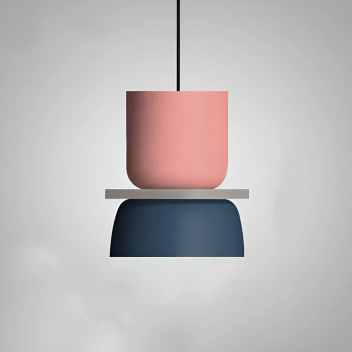 Bunte LED Pendelleuchte im Macaron-Stil, moderne Deckenlampe für Wohnzimmer.