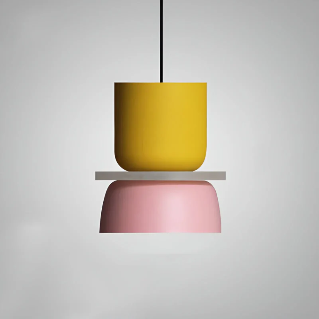 Schlafzimmer LED Pendelleuchte, bunte Macaron-Form, modernes Licht und Dekoration.