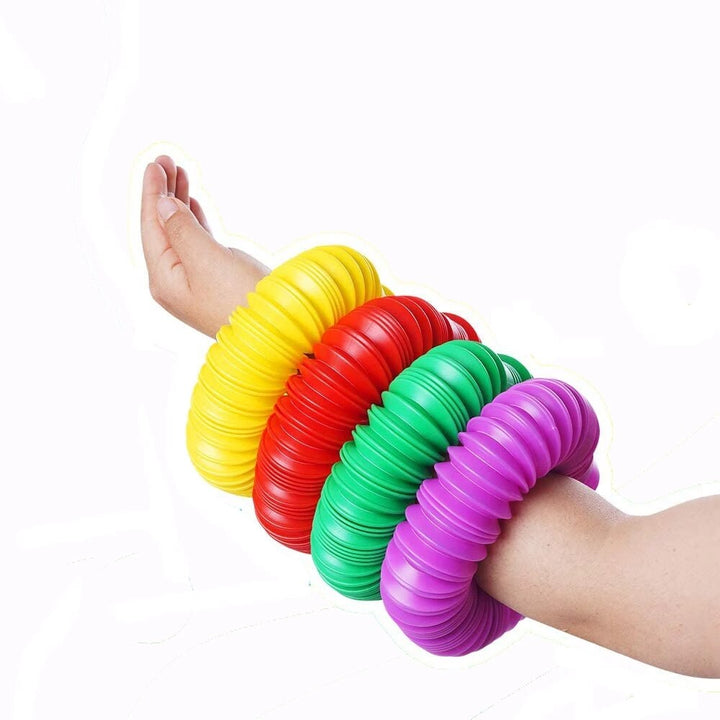 Vielseitige sensorische Pop Tubes in verschiedenen Farben, ideal als Fidget-Spielzeug & für Stressabbau.
