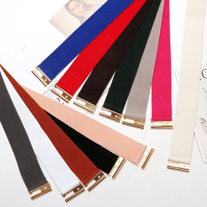 Eleganter schlanker Damengürtel in Schwarz, Stretch-Gürtel für stilvolle Taillenbetonung und feminine Silhouetten.
