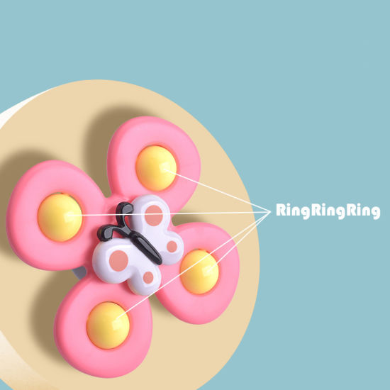 Reise- & Entwicklungsspielzeug: Bunte Saugnapf Spinner für Kinder, fördert Motorik auf langen Fahrten.