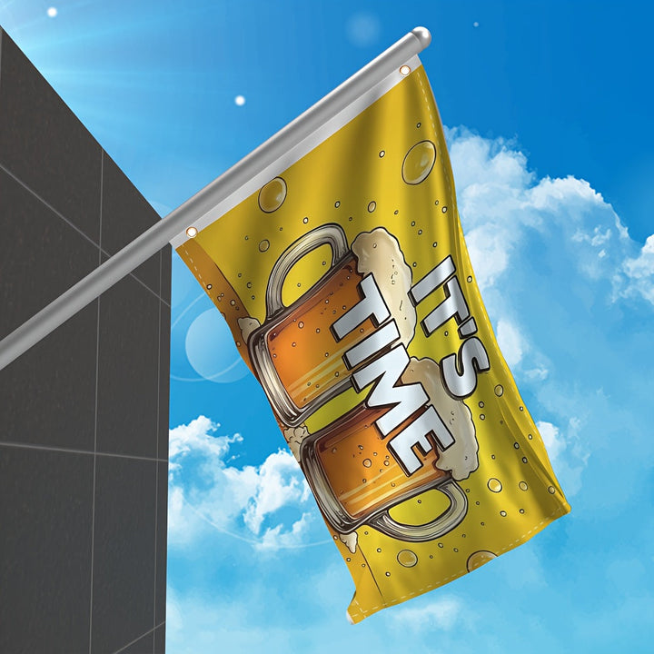 Robuste, große Oktoberfest Deko-Flagge "Prost". Wetterfest für Außenbereich, Party & Festzelt.