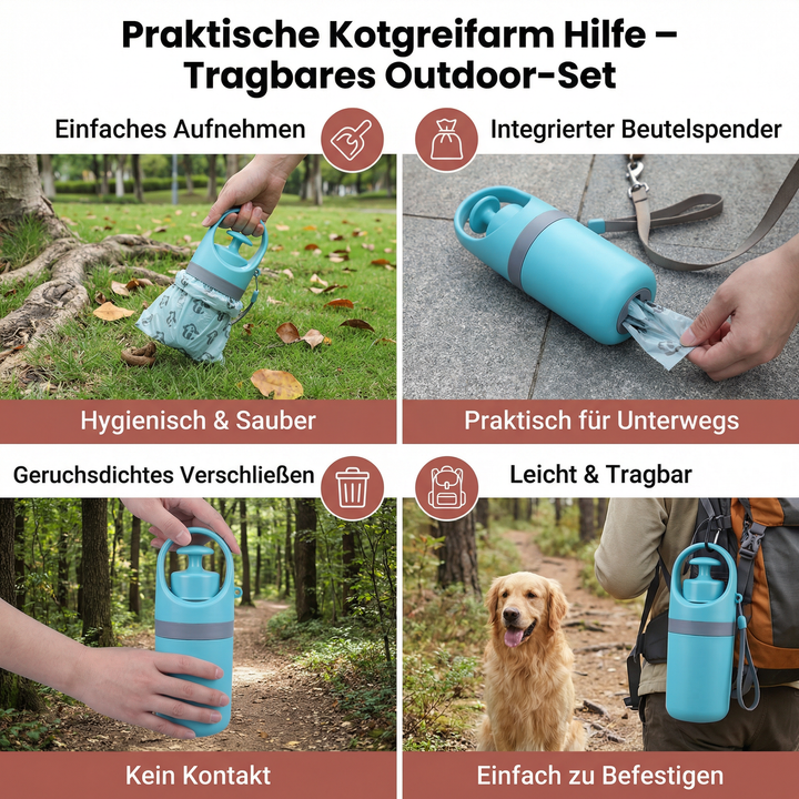 Robuster Hunde Kotgreifarm für Spaziergänge und Outdoor-Aktivitäten, macht die Hundekot-Entfernung mühelos.