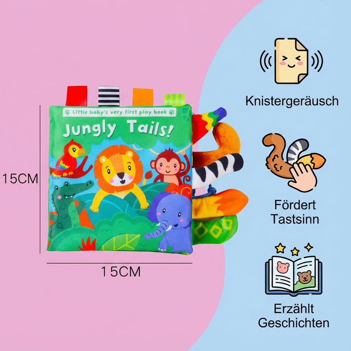 Ozean Themen Knisterbuch für Kleinkinder, sensorisches Lernspielzeug aus Stoff zur Entwicklung der Sinne.
