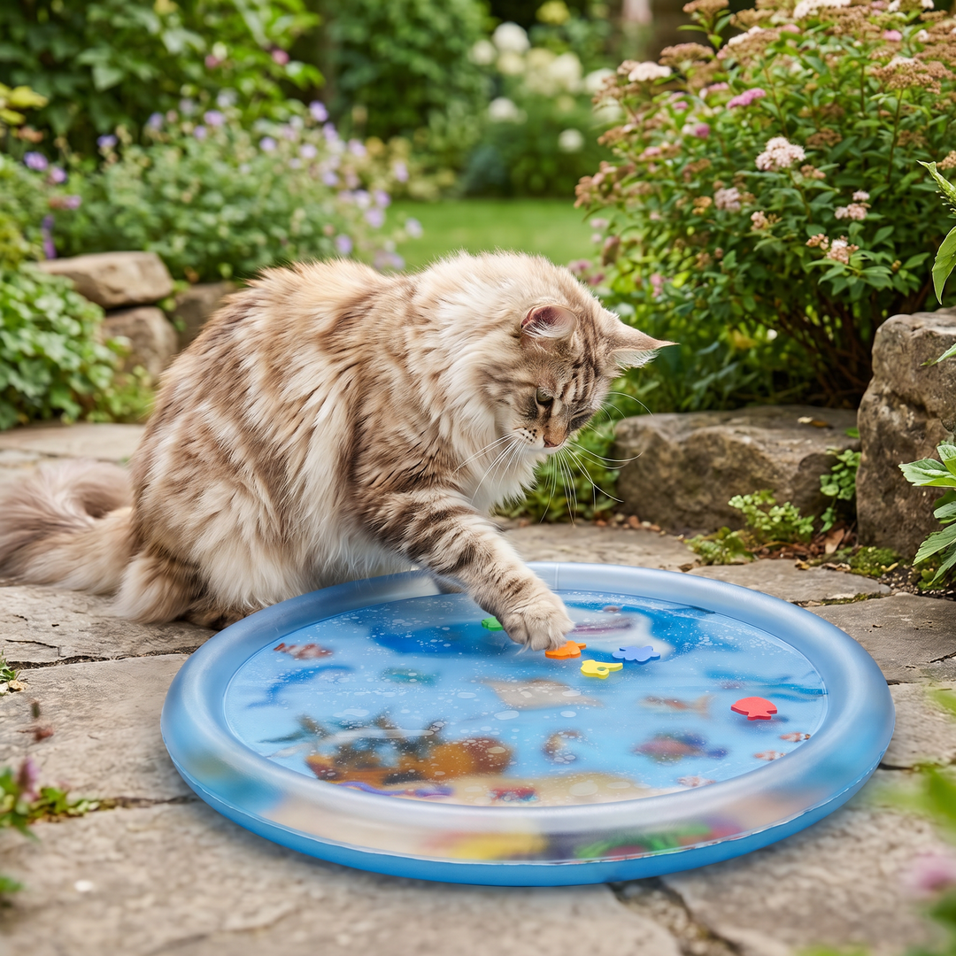 Kühlendes Wasserbett für Katzen. Ideal für Entspannung und Abkühlung Ihres Haustiers im Sommer.
